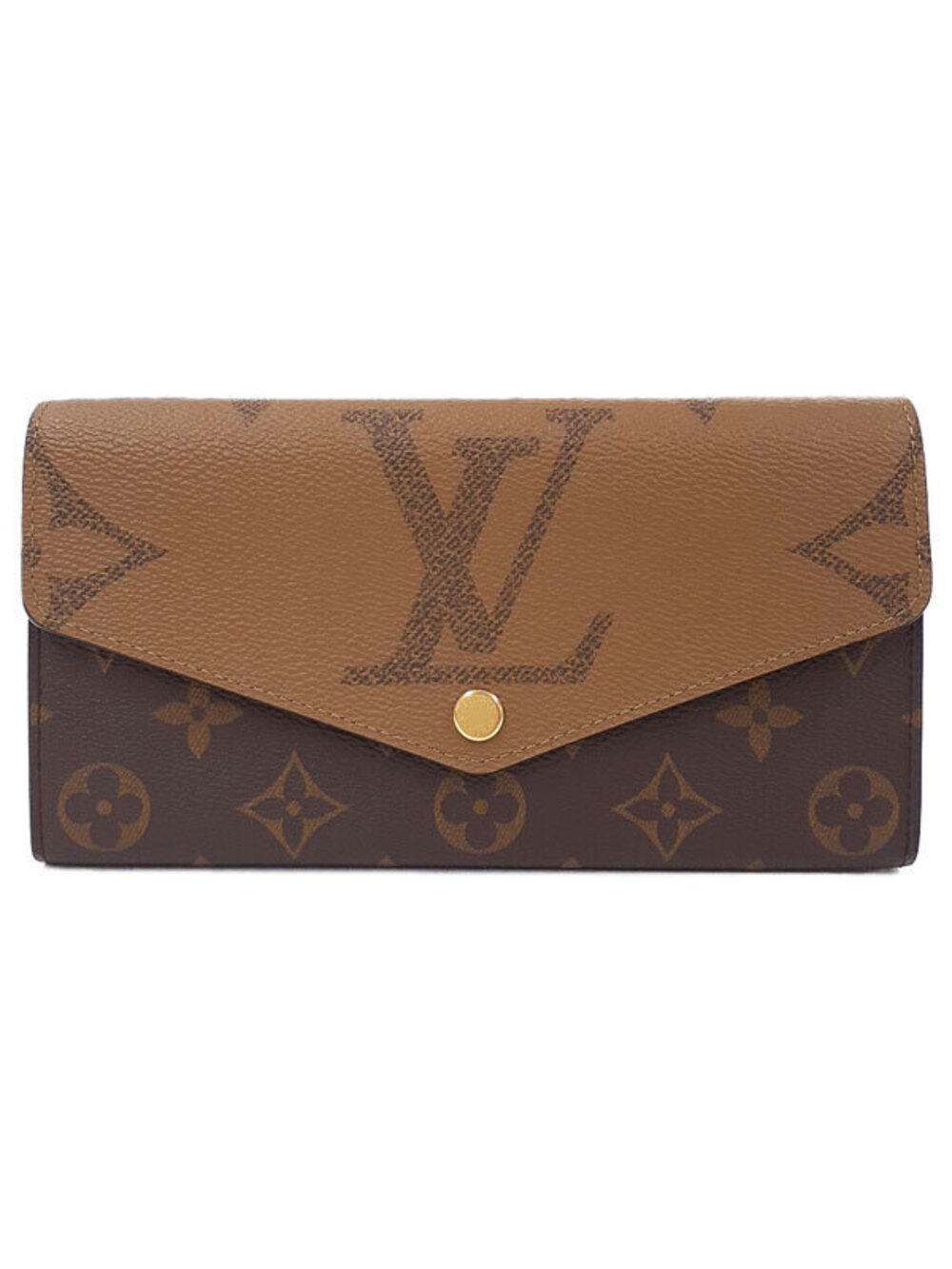 Louis Vuitton Monogram Giant Portefeuille Sarah Bi fold Long Wallet